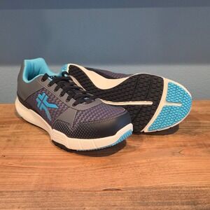 Kuru Womens Quantum Walking Shoes Gray Blue Orthopedic Support 11.5 Wide